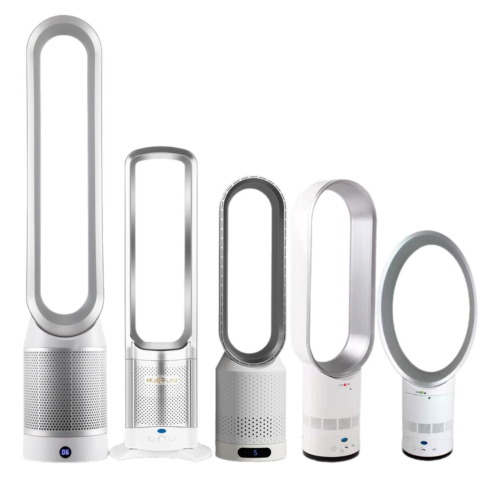 Cross-Border Popular Bladeless Fan Air Filtration Circulation Fan Heating and Cooling Electric Fan Home Office Dormitory Floor Tower Fan