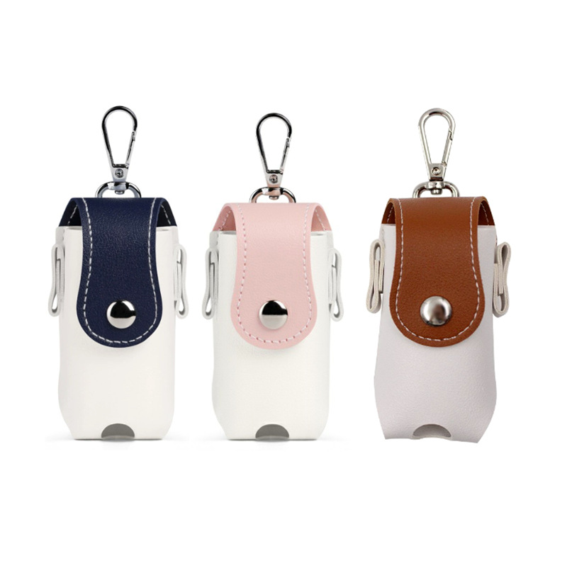 Japanese and Korean Spliced Golf Ball Bag Small Waist Bag Portable Golf Ball Bag Pu Leather Ball Protective Cover