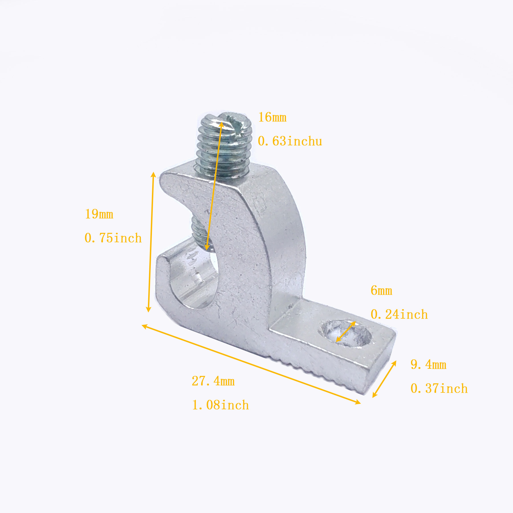 American Standard Aluminum Embedded Grounding Wire Clamp Aluminum Embedded Hanging Ear 4-14 # Aluminum Lay-In Lug