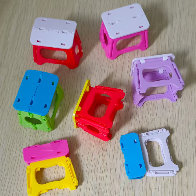 Miniature Artificial Foldableing Stool, Cute Shape, Doll House Prop Model, Kidsren's Scene Mini Ornaments