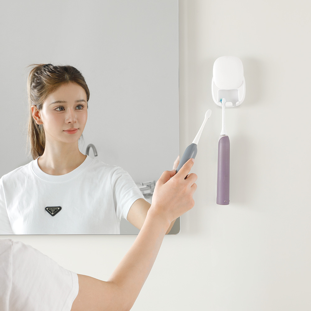 Cross-border household wall-mounted non-perforated toothbrush sterilizer UVC ultraviolet sterilization drying toothbrush box rack