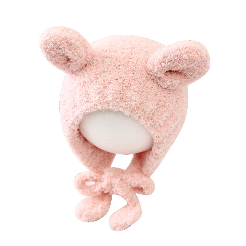 Baby hat autumn and winter baby girl cute super cute ear protection plush hat baby boy warm winter hat children
