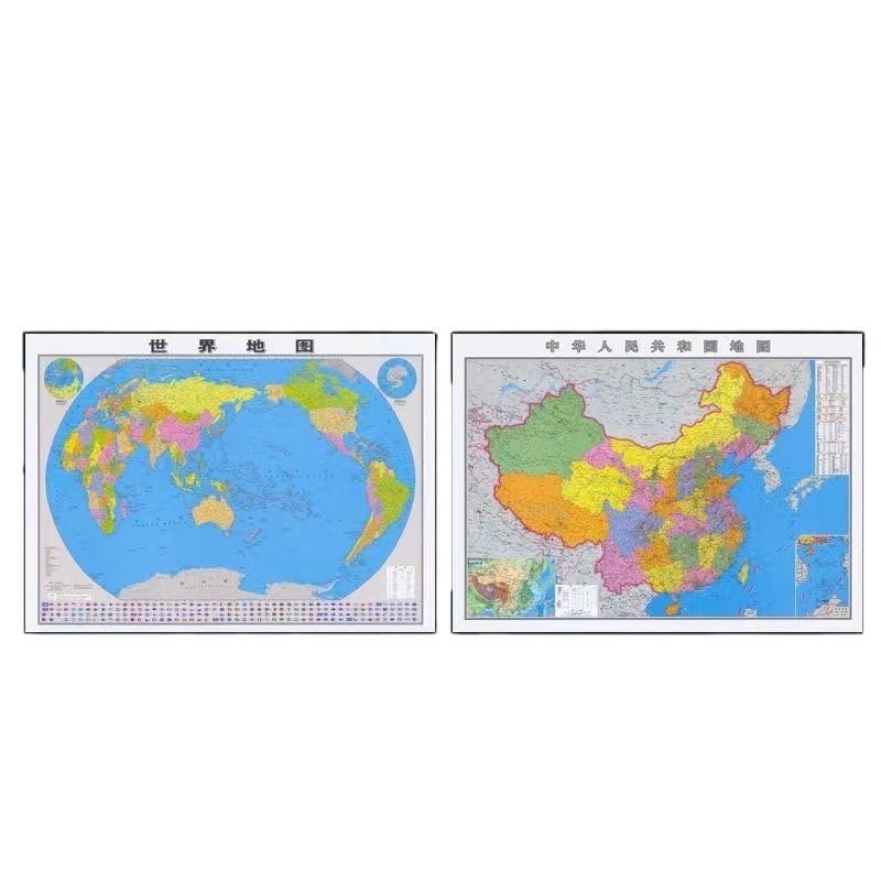 2025 Desktop Latest China Map World Office Student Geography Map 2025 New Edition High-Definition Business Full Map
