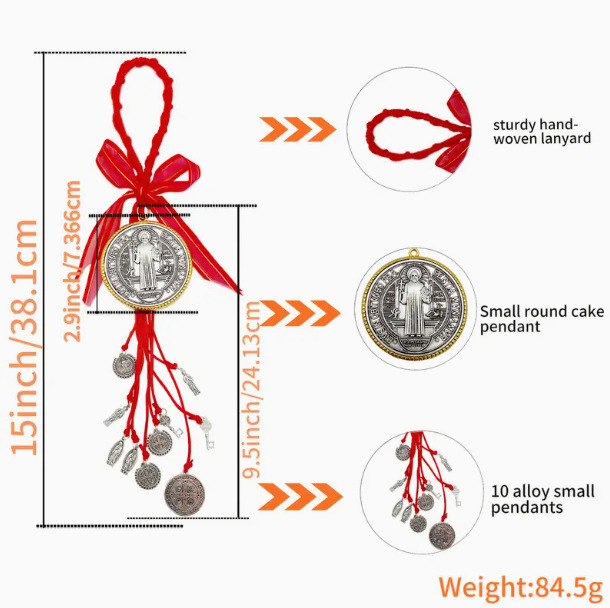 2-Piece Set of Cross Easter Gifts Handmade Jewelry Amulets Car Hangings Door Handle Decoration Pendants