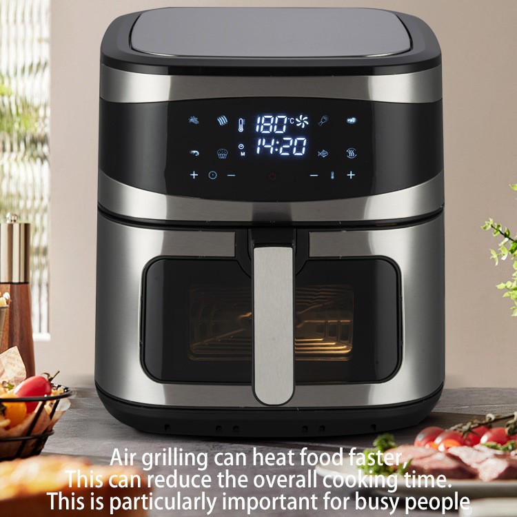Household Large-Capacity Air Fryer Smart Touch Electric Fryer Multi-Functional French Fries Machine Foreign Trade Wholesale Cross