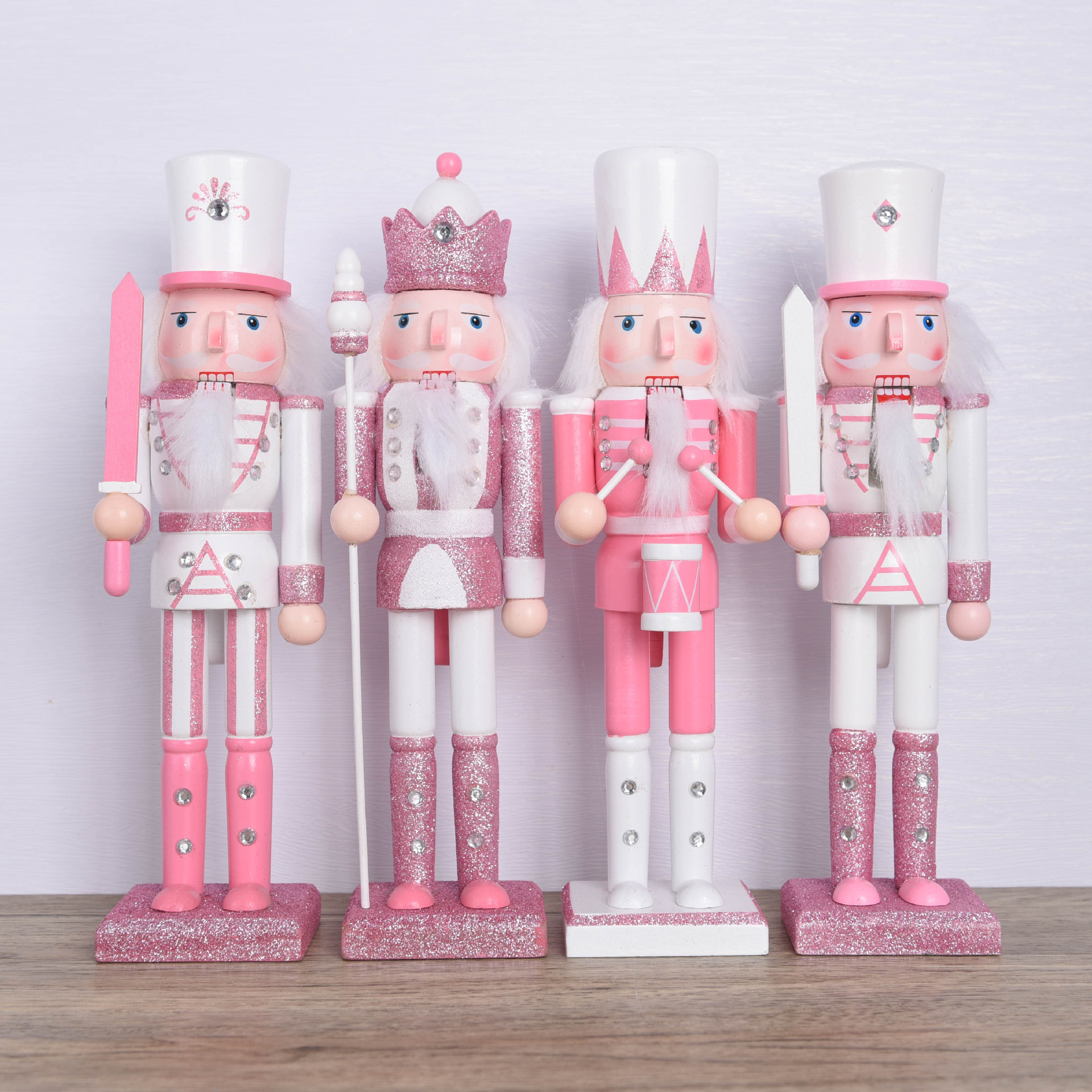 Christmas Gift Ornaments 30cm Walnut Man Nutcracker Wooden Soldier