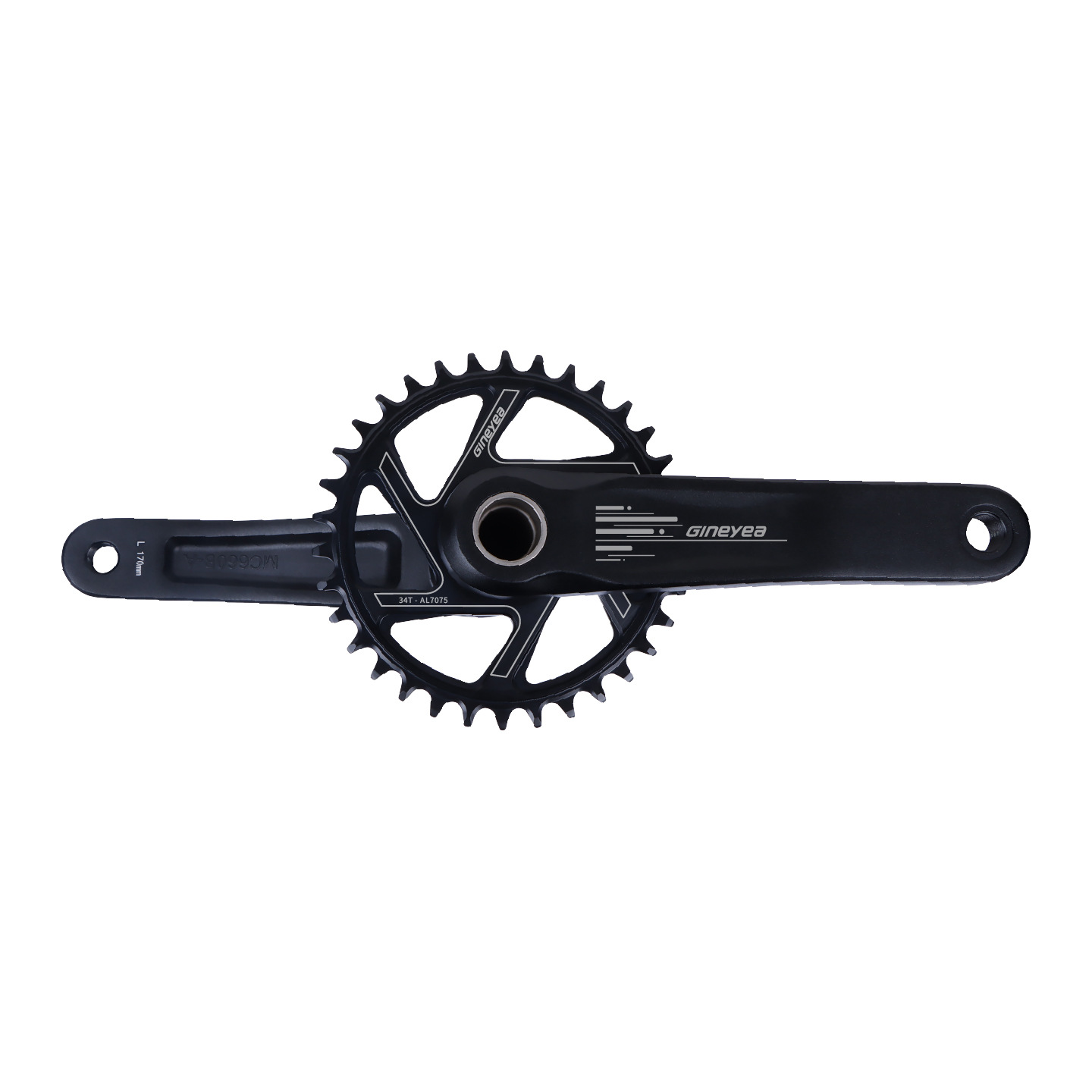 Jingye Mountain Bike Positive and Negative Tooth Crank Hollow Integrated Crank 170 Single Disc 36t Bicycle Accessories Customization