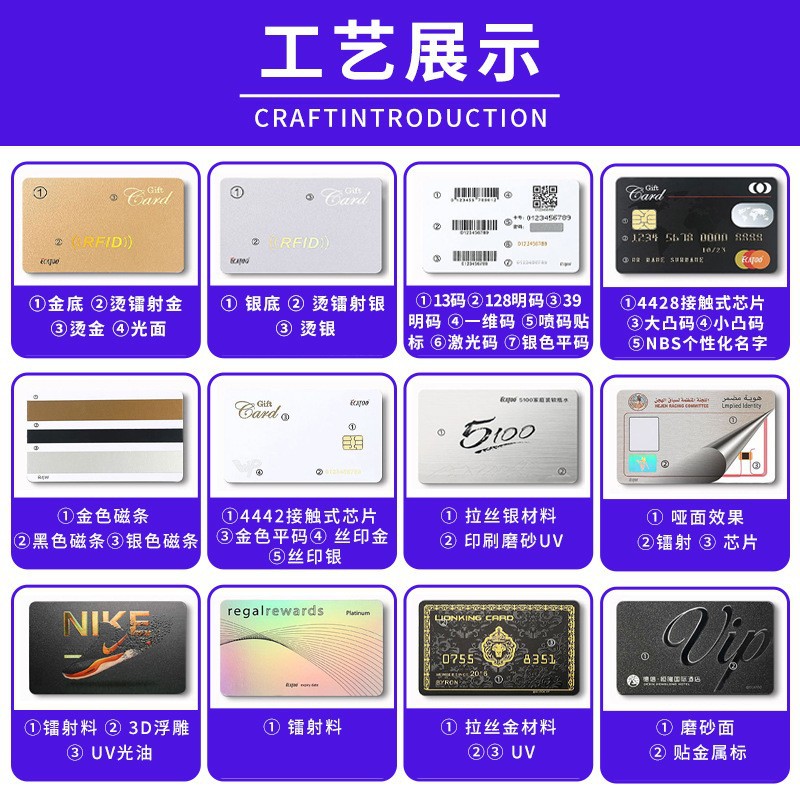 Matt Matte Matte Membership Card Animation Game Card Printing Metal Membership Card Pvc Card Holiday Gift Card Customization