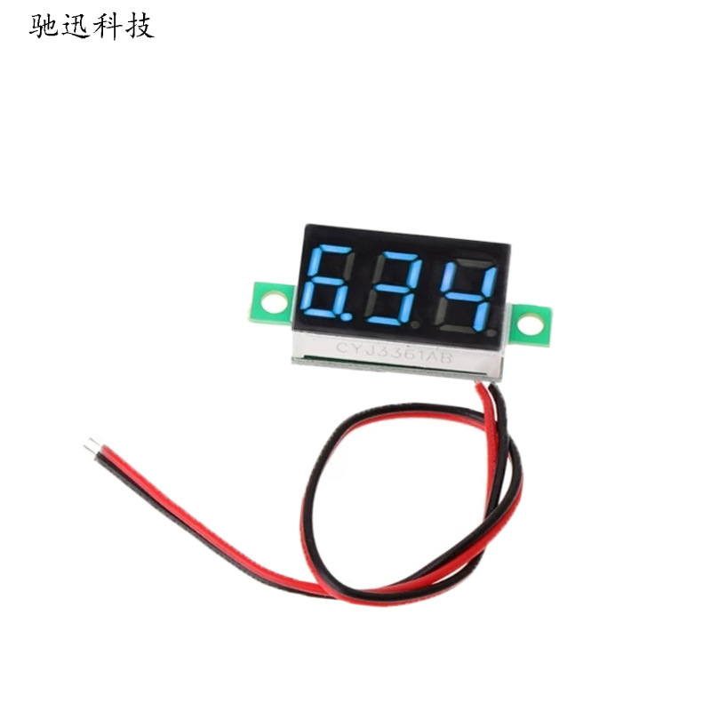 0.36inch Two-wire Voltmeter DC4.5v-30v DC Voltmeter Motorcycle Voltmeter LED Digital Display