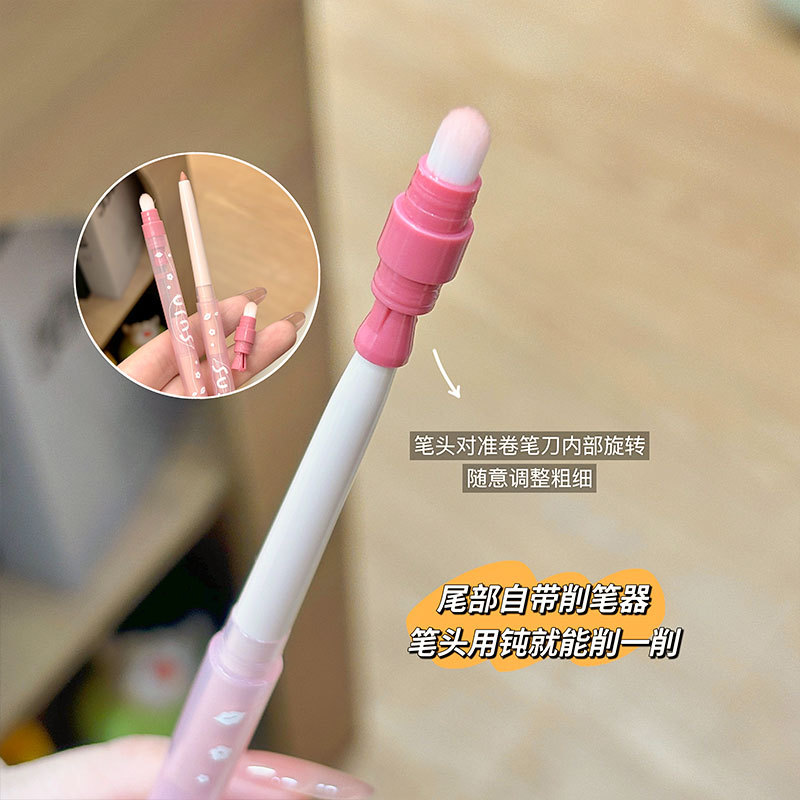 SUJN rotating lip liner lipstick pen waterproof durable matte female hook line lip pen makeup wholesale do not fade double head