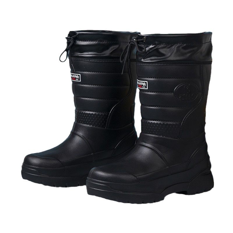 Fishing Boots [Direct from Manufacturer] Men's Casual Single Cotton Fleece-Lined Thickened Warm Fishing Shoes Waterproof Non-Slip Shoes