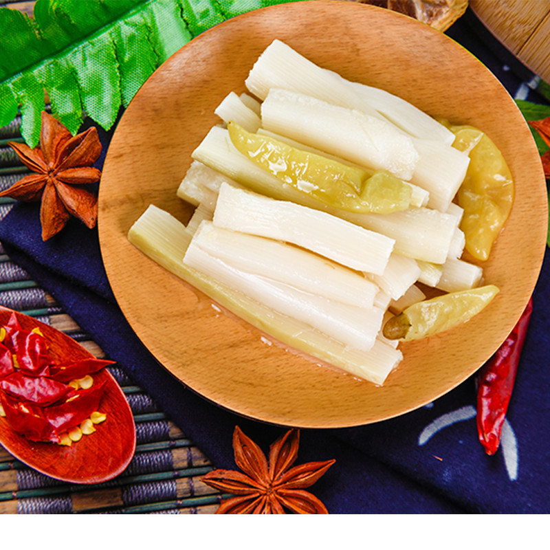 Bamboo Shoot Sample Pickled Pepper Crispy Bamboo Shoots 25g Sansho Pepper Bamboo Shoot Slices Crispy and Tender Bulk Casual Open Bag Snacks Ready-To-Eat Fresh Bamboo Shoots