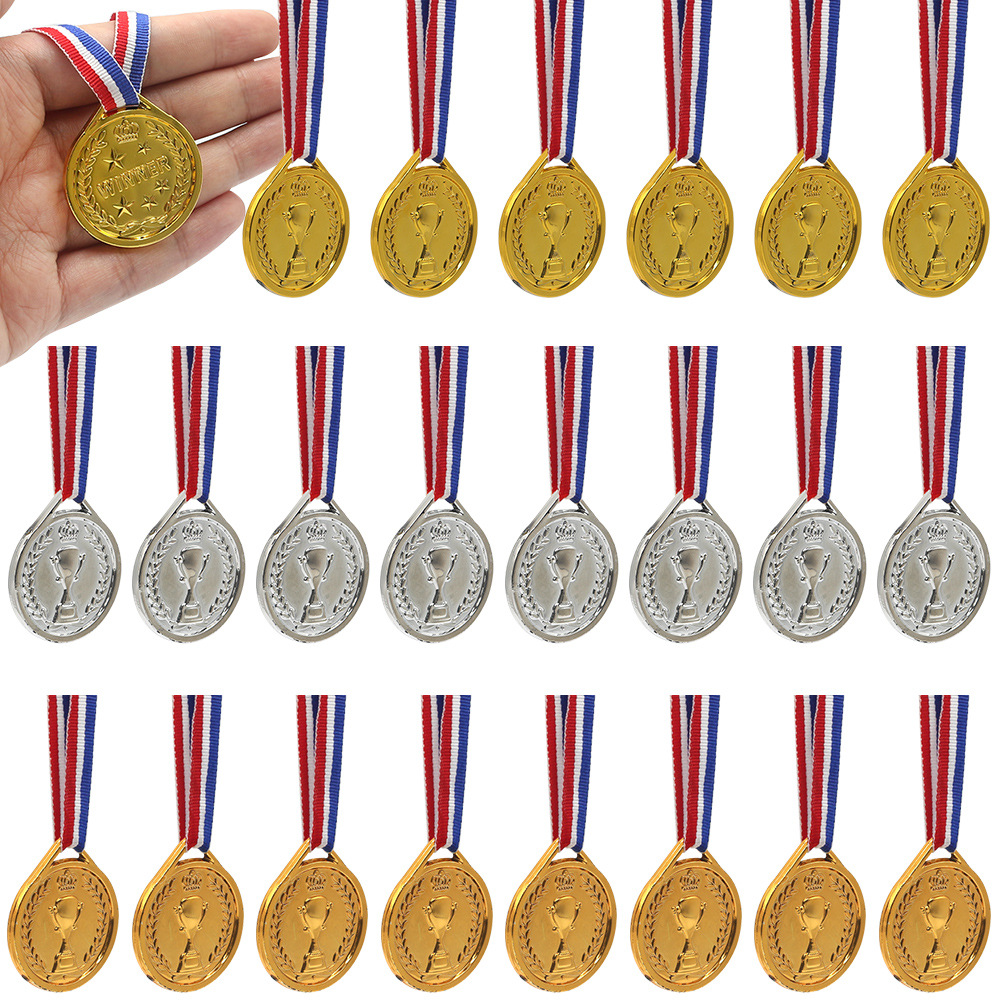 Кросс-бордерная детская корона трофейная медаль для конкурса в детском саду, награда, подарок на праздник, электролитическое золото, серебро и медь, игрушечный тег