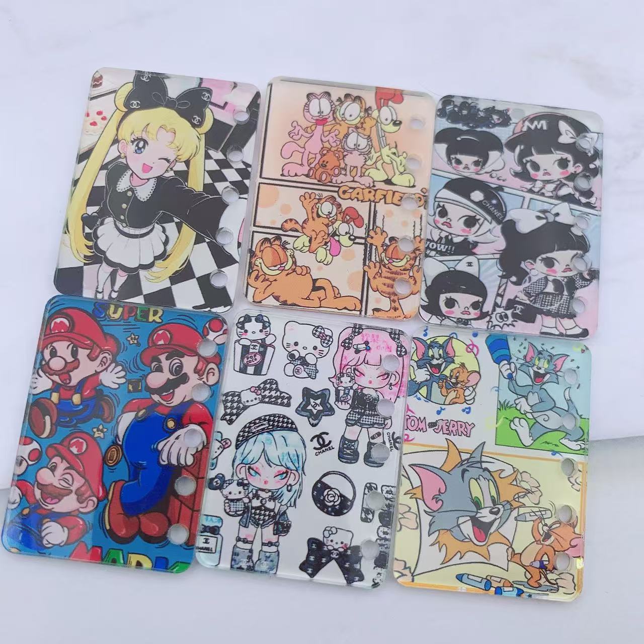 Acrylic Jewelry Shaker Book Sanrio Double-Sided Color Printing Tag Mobile Phone Chain Keychain Double-Sided Color Printing