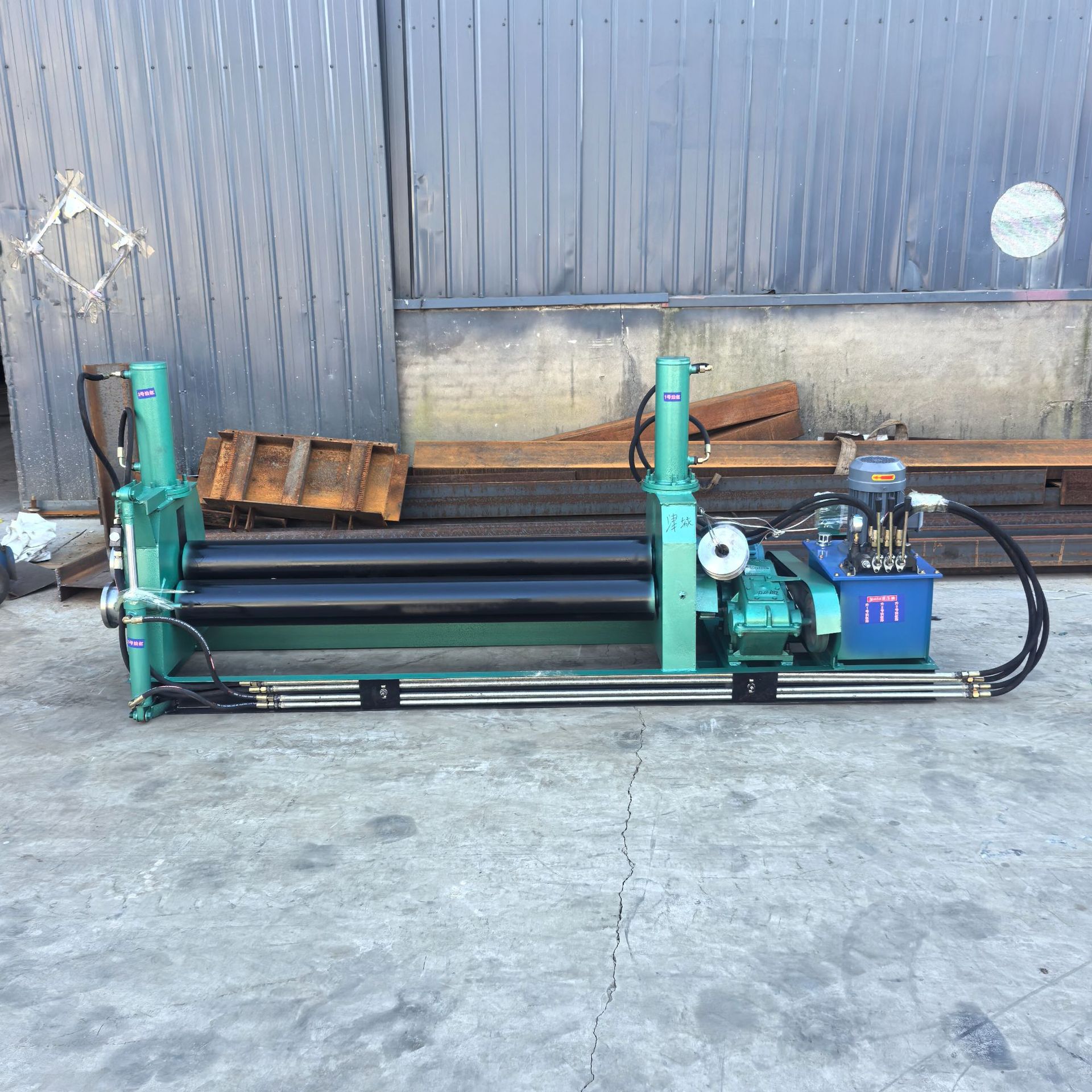 Hydraulic Sheet Metal Rolling Machine Small Electric Sheet Metal Rolling Machine Metal Sheet Rounding Machine Three-Roll Hydraulic Sheet Metal Rolling Machine
