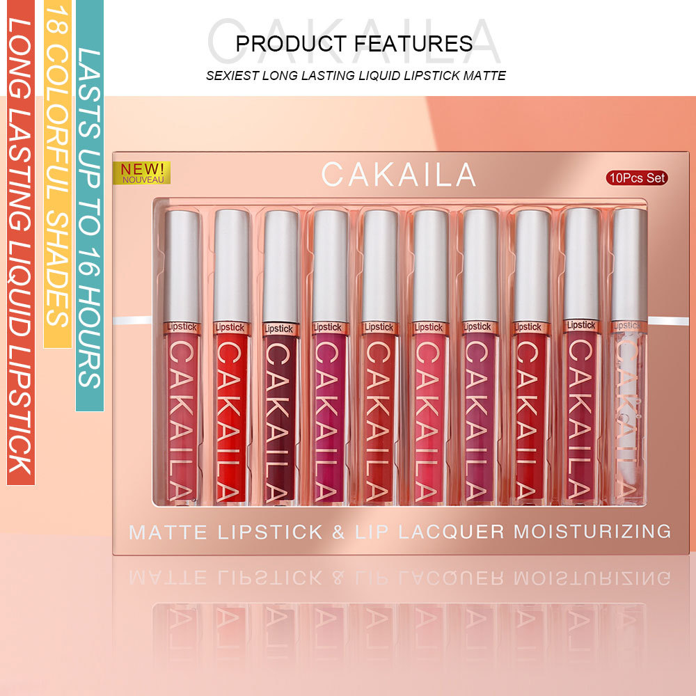 Pay Attention to Check! Link Disclaimer - Exclusively for Export: Cakaila 10-Pack Waterproof Lip Gloss