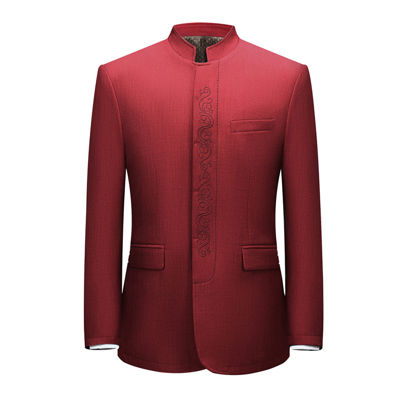 Spring and Autumn Men's Casual Tunic Suit Tang Suit Men's New Chinese Style Suit Jacket National Style Elderly Suit