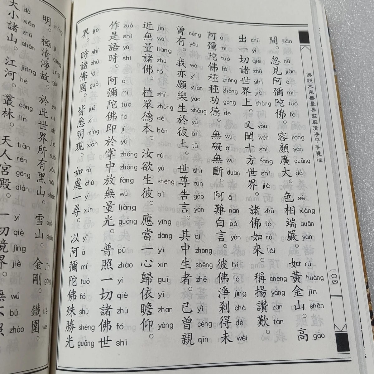 The Infinite Life Sutra Large Character Pinyin Vertical Board Traditional Chinese Reading and Recitation Edition Plastic-Sealed Xia Lianju Five Original Translations Collection 16 Large Books