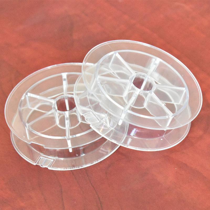 Factory hot sale 100 m plastic 1# fish reel genuine goods transparent PS material winding reel new single wave plate