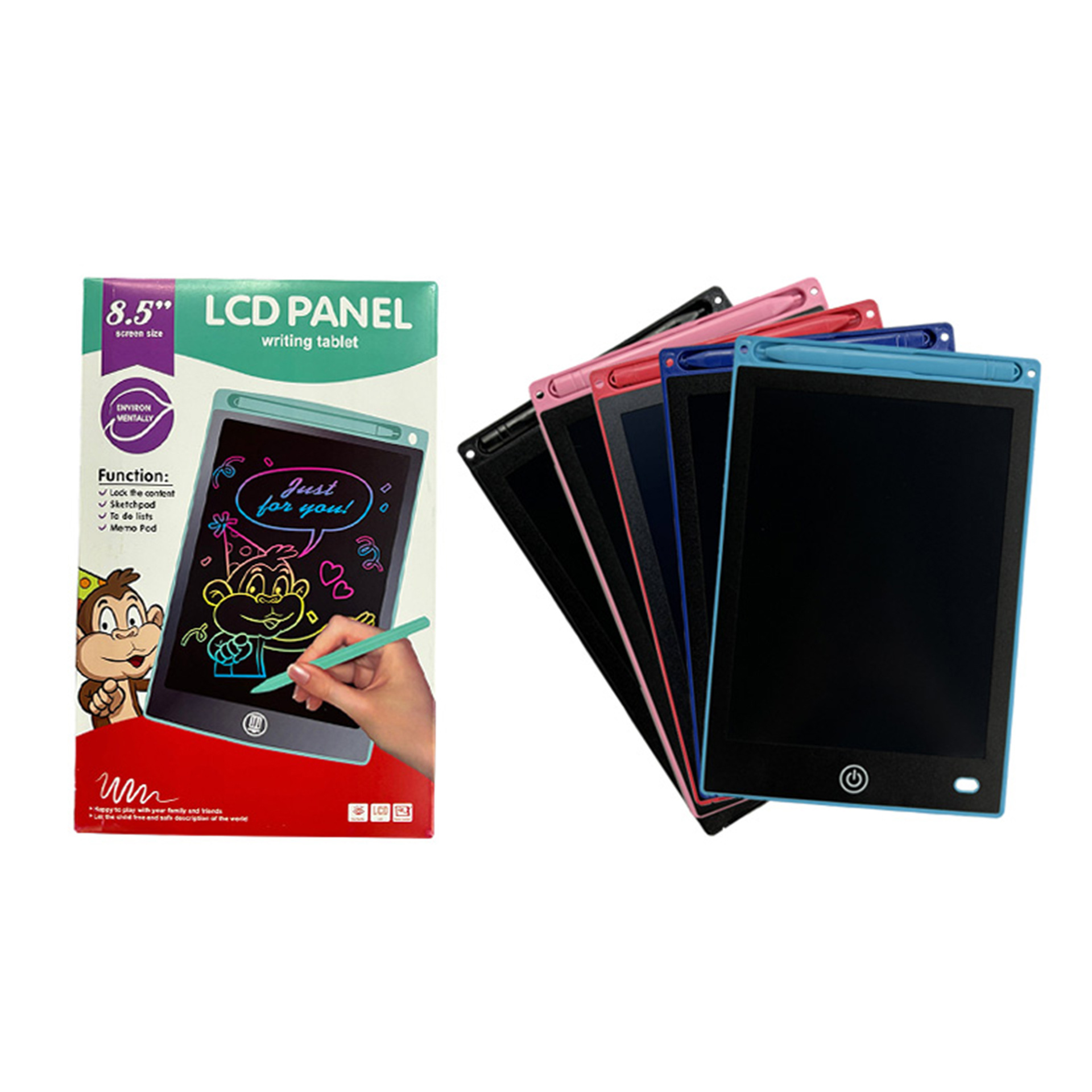 8.5inch Lcd Handwriting Board Kidsren's Drawing Board Writing Board Colorful Graffiti Painting Small Blackboard Digital Erasable
