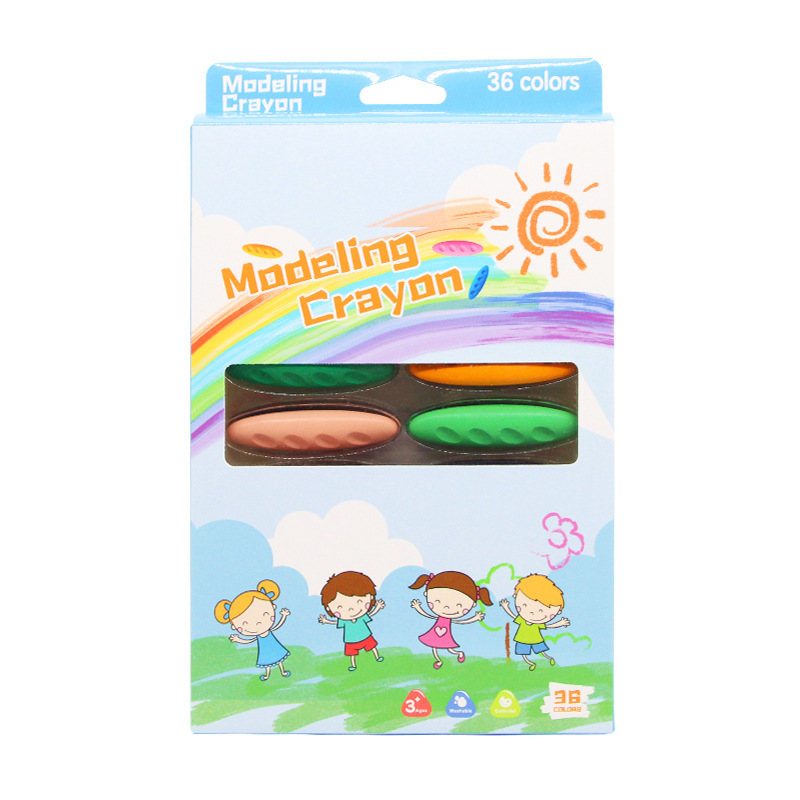 3D Stereo Crayons, Non-Dirty Hand Washable Plastic Shape Crayons, Kidsren's Kindergarten Painting Early Education Puzzle