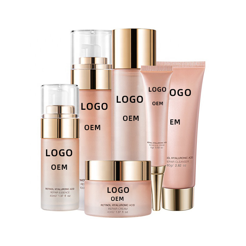 Full English Skin Care Product Set Oem Customized Hydrating Moisturizing Lotion to Reduce Fine Lines Essence Oem Source Factory