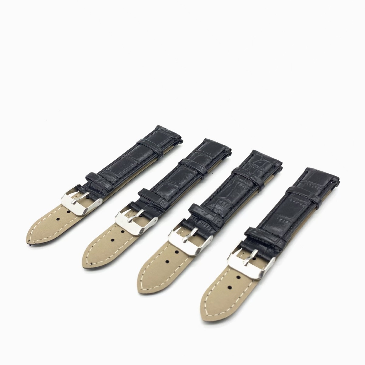 Ремешок для часов из PU кожи с узором бамбука, стальная пряжка, 20 мм, бизнес, прочный, модный