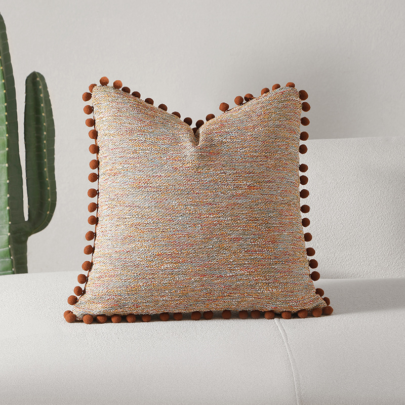 New Monet woven color matching ball side pillow pillow cushion cover living room sofa cushion nap pillow a generation of hair