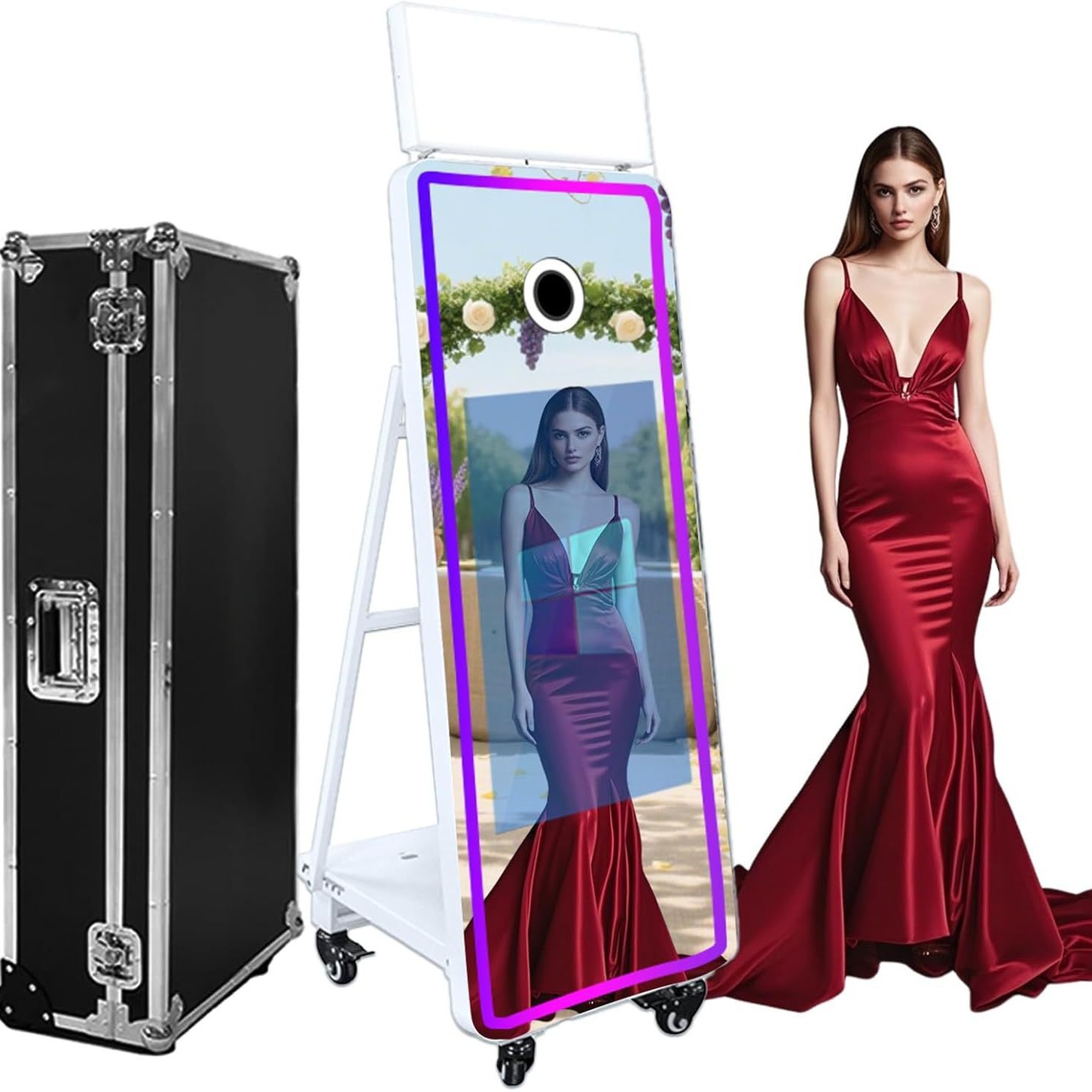 Mirror Photobooth Cross-Border Magic Mirror Multi-Functional Mirror Photo Booth Indoor Wedding Interactive Photo Machine