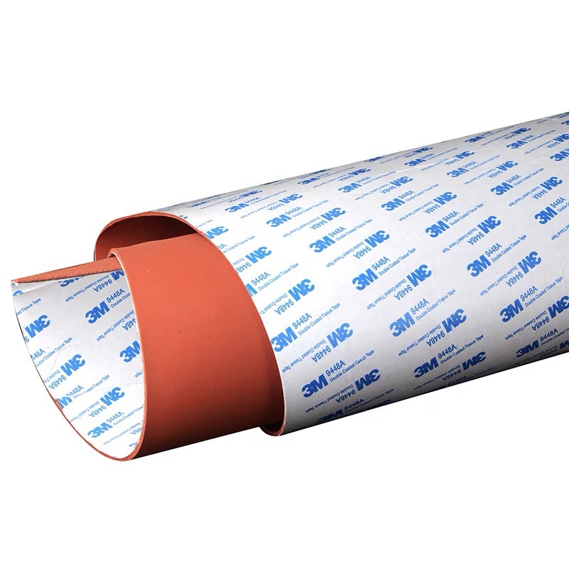 Red high temperature resistant silicone foam board 3M self-adhesive tape anti-slip sponge board foam board coil hot stamping machine pad