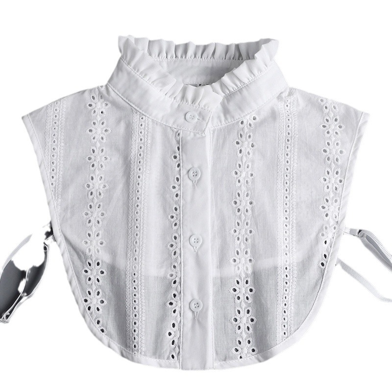 Jacquard Fake Collar High-end Women's All-match Decorative Collar Fake Collar Fake Collar Cotton Collar Simple Wood-ear Fake Collar