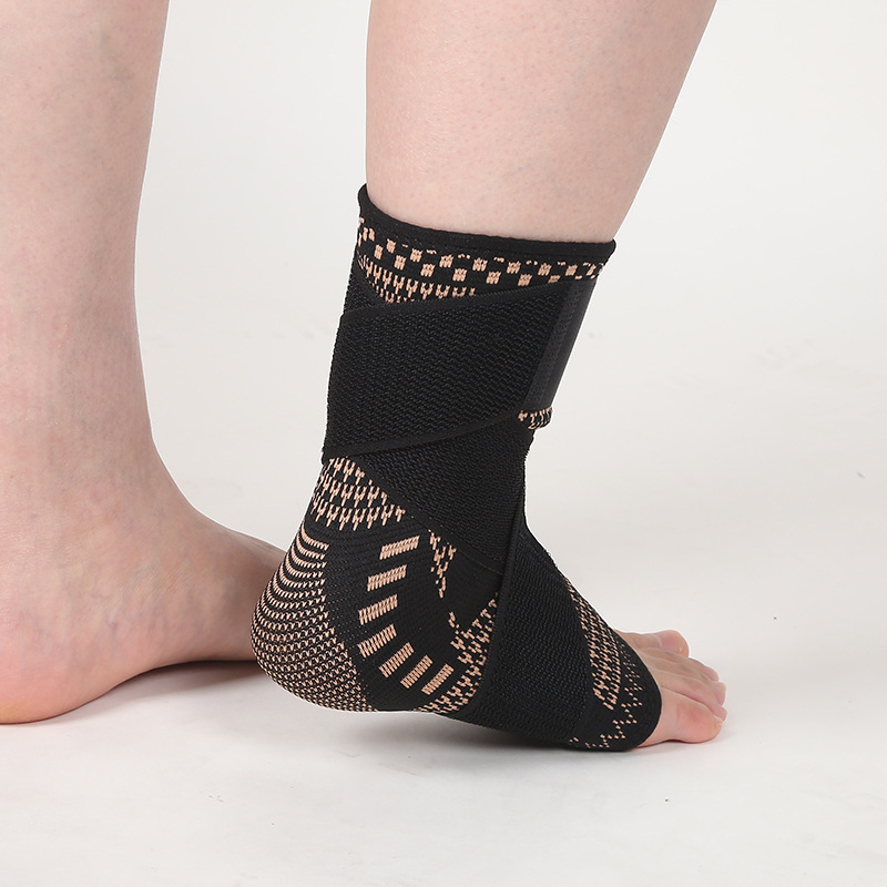 Cross-border wholesale strap copper fiber ankle protection sports pressure anti-sprain fixed foot wrist joint protector ankle protection