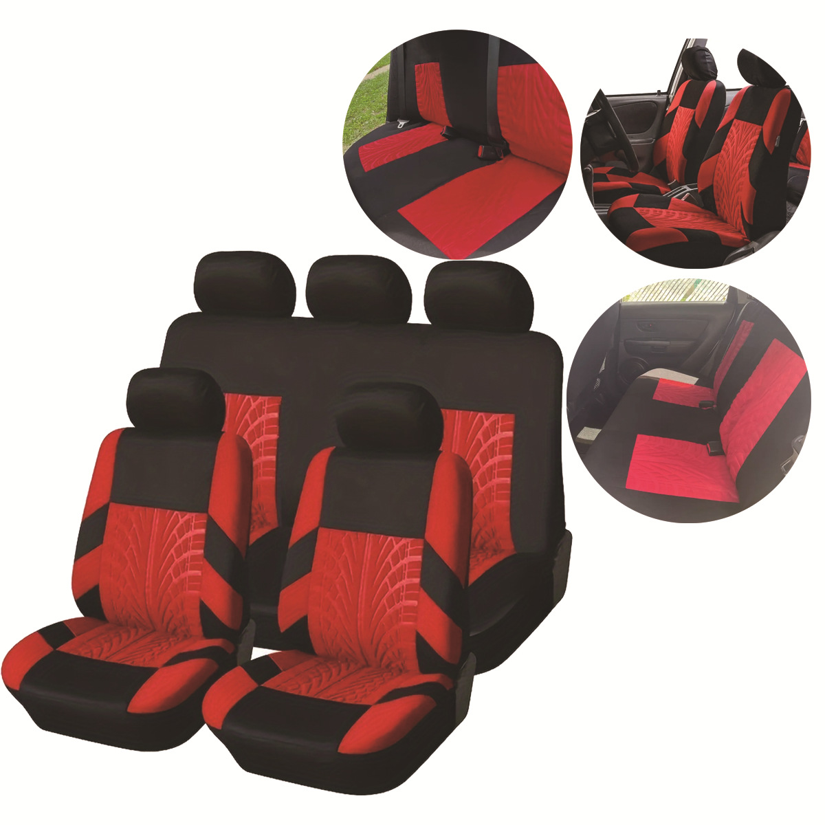 Customized cross-border four-season universal five-seat 9-piece seat cushion personalized design indentation craft seat cover comfortable cushion