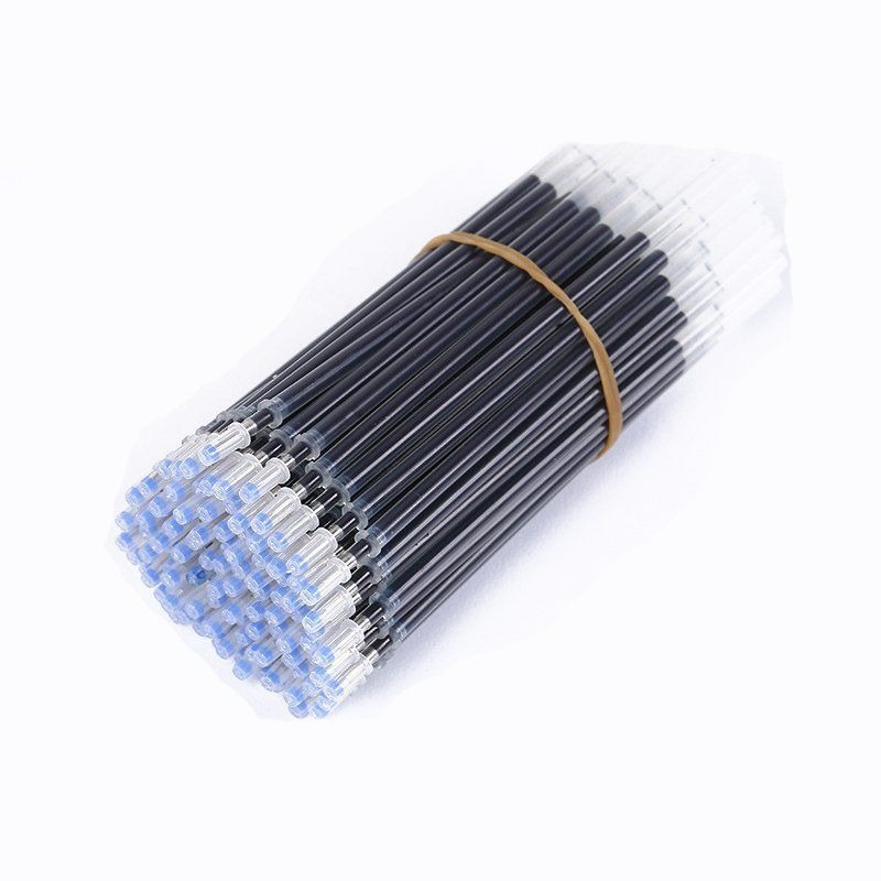 Black, Red, Blue Water-Based Bullet Tip Carbon Signature Ink Full Needle Tube Student Office Gel Pen Refill Customization