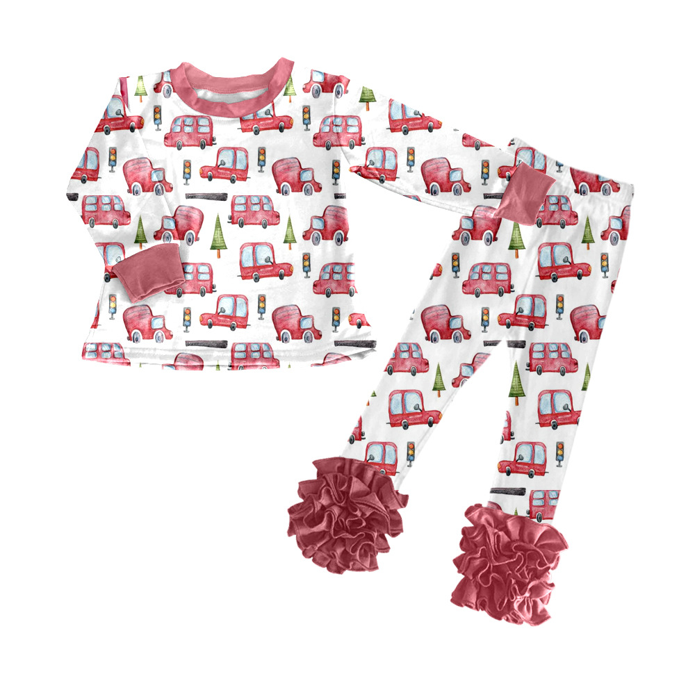 High-Quality Foreign Trade Children's Clothing Printed Children's Cute Creative Customized Autumn Suit