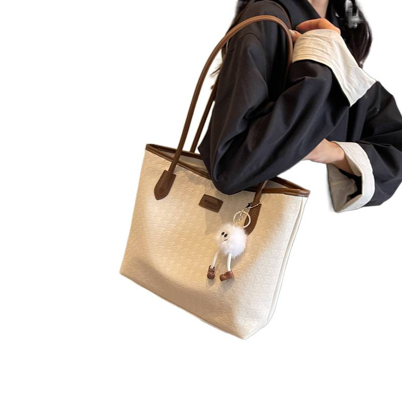 Large-Capacity Bag for Women 2024 New Casual Work Shoulder Bag High-End College Student Class Commuting Tote Bag