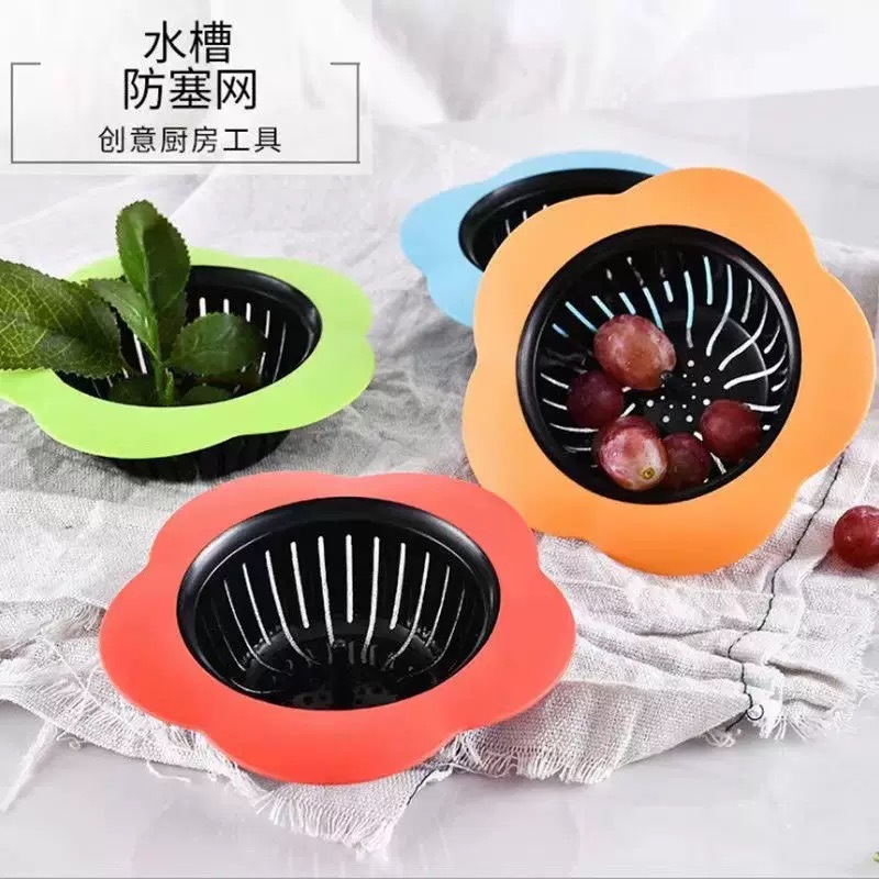 Kitchen Filter Sink Vegetable Washing Sewer Universal Plum Blossom Filter Sink Floor Drain Plastic Anti-Clogging