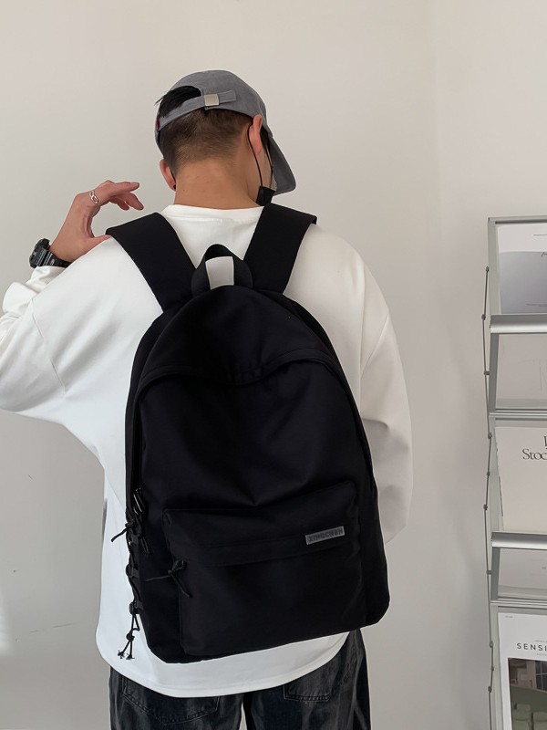 New Schoolbag Men's Backpack Men's Simple Large Capacity New Travel Backpack Female Junior High School Students College Students Cross-border