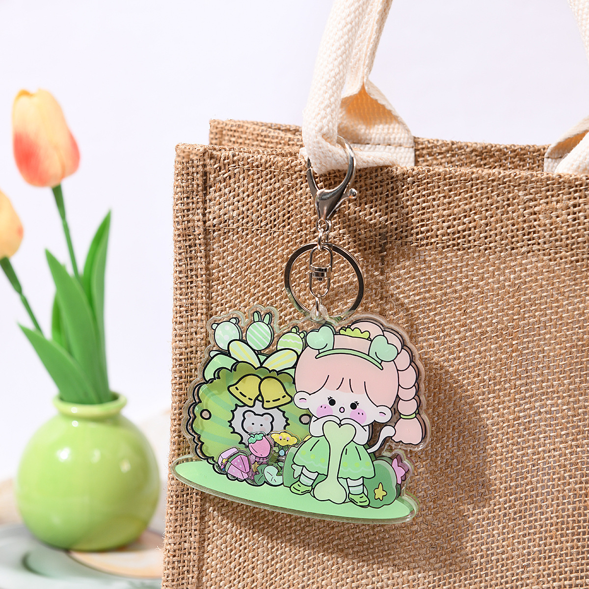 Мультяшный акриловый брелок, индивидуальные подарки аниме, DIY ключевой подвес, оптовая продажа, креативная звезда