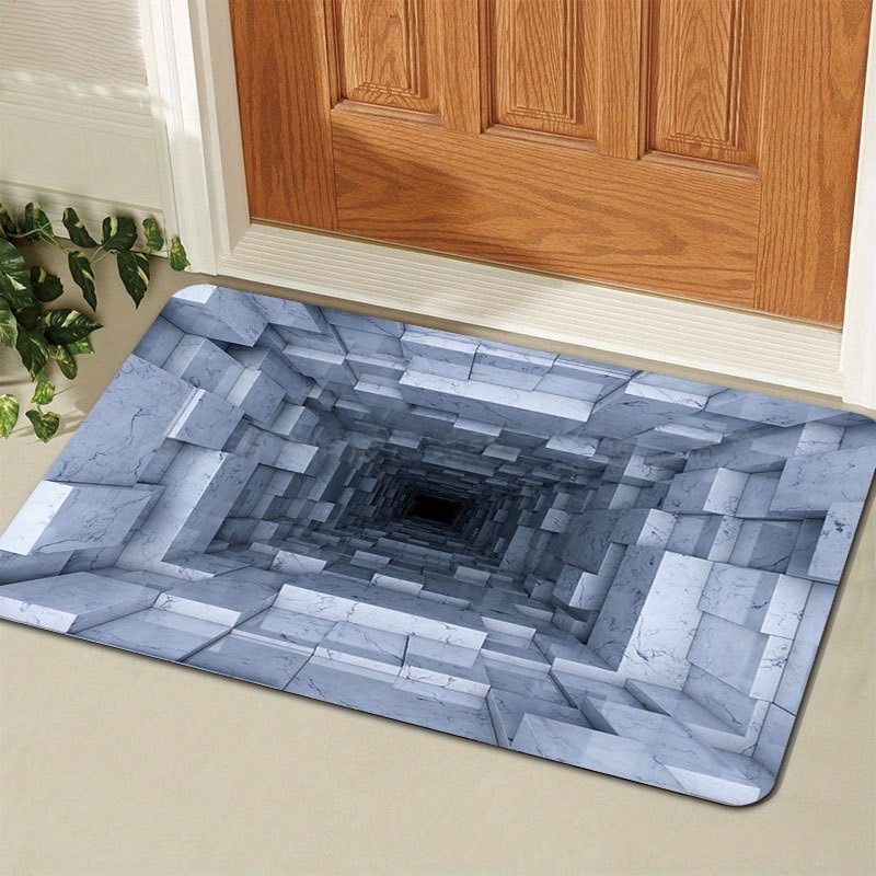 Cross-border Visual Trap Door Mat Wear-resistant Easy-care Foot Mat 3D Three-dimensional Entrance Non-slip Mat in stock Hair