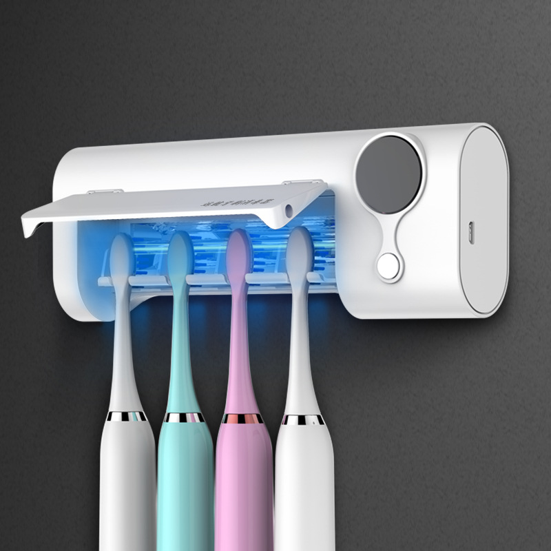 Uv Toothbrush Sterilizer Amazon Household 4-Slot Toothbrush Holder Toothbrush Sanitizer