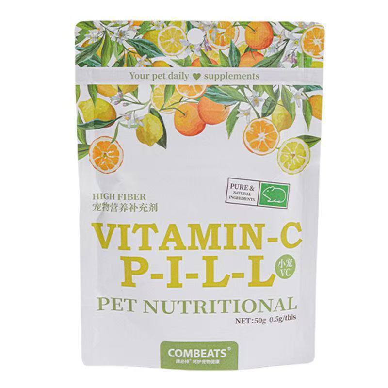Kangbishi Little Pet Fruit Vc Pills 100 Capsules to Supplement Vitamin C Nutrition for Chinchillas, Rabbits, Hamsters, Guinea Pigs and Squirrels
