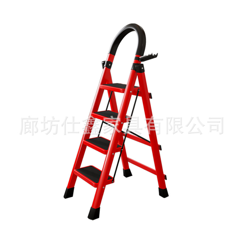 Ladder Telescopic Ladder Household Folding Ladder Multi-Functional Herringbone Ladder Aluminum Alloy Thickened Staircase Portable Step Ladder Wholesale
