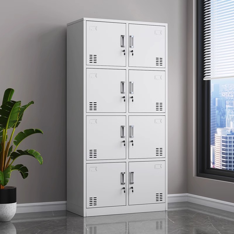 Восьмидверный шкаф для сотрудников, офисный шкаф, шкаф для ванной, шкаф для обуви из нержавеющей стали, металлический шкаф для фабрики