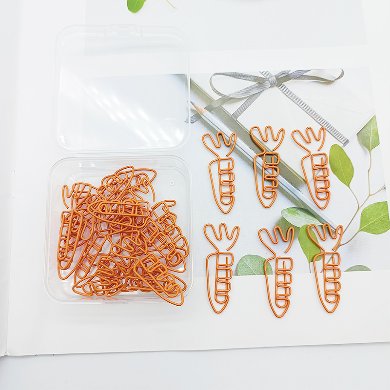 New carrot paper clip vegetable pin fruit paper clip factory creative cute pin special-shaped paper clip