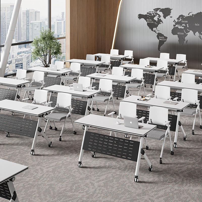 Конференц-стол Гуандун, штабелируемый тренировочный стол и комбинация стульев, сплошной конференц-зал, мобильный длинный стол, оптовый производитель