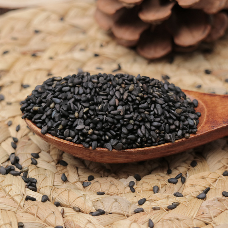 Wholesale Low-Temperature Baked Fried Fragrant Cooked Grains Bran Sesame Squeezed Sesame Oil Paste Powder Washed Non-Markled Cooked Black Sesame Kernels