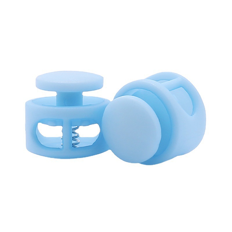 Color Double Hole Spring Buckle Elastic Anti-slip Buckle Jacket Elastic Nylon Bag Buckle Shoes Shoelace Adjustment Buckle Adjustment