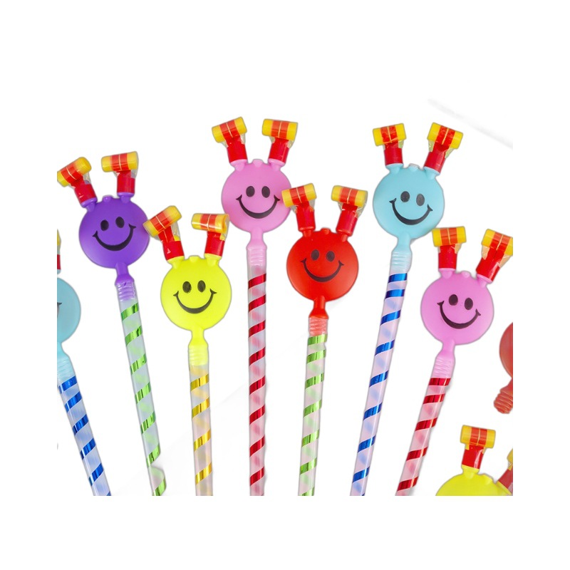 Large dragon blowing smiley face long Rod Horn whistle blowing children's toys stall goods Source push small gifts