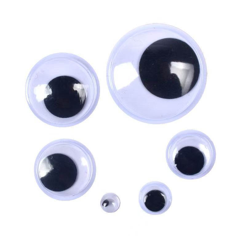 Small Package Fun Kidsren's Handmade DIY Black and White Movable Eyes with Adhesive Movable Eye Patches Movable Eyes